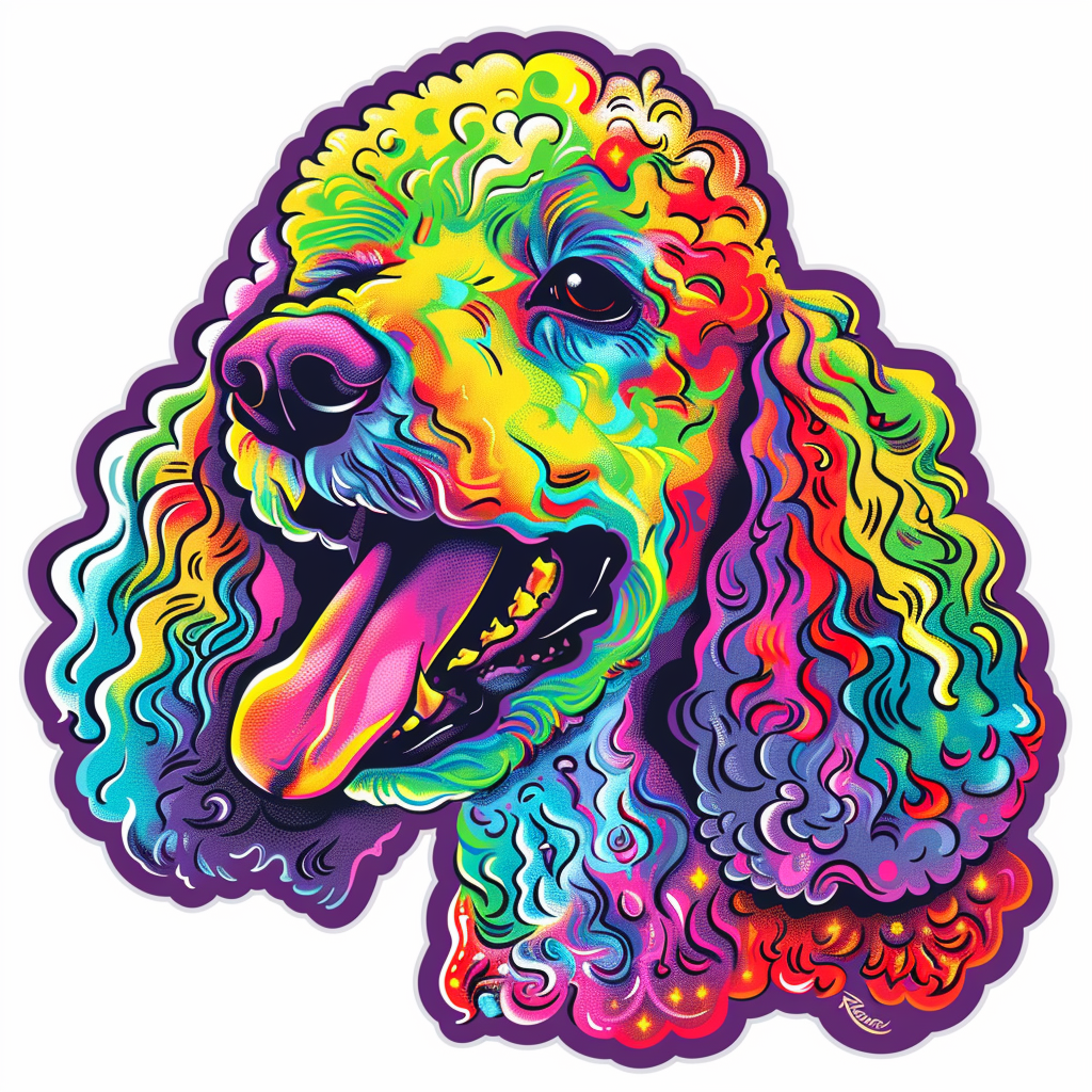 Poodle dog Cosmic Vinyl Decal Sticker for Car, Laptop, Tumbler and more # F012275