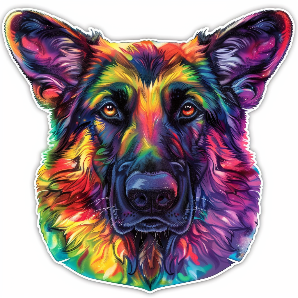 German Shepherd Dog Vinyl Decal Sticker for Car, Laptop, Tumbler and more # F011406