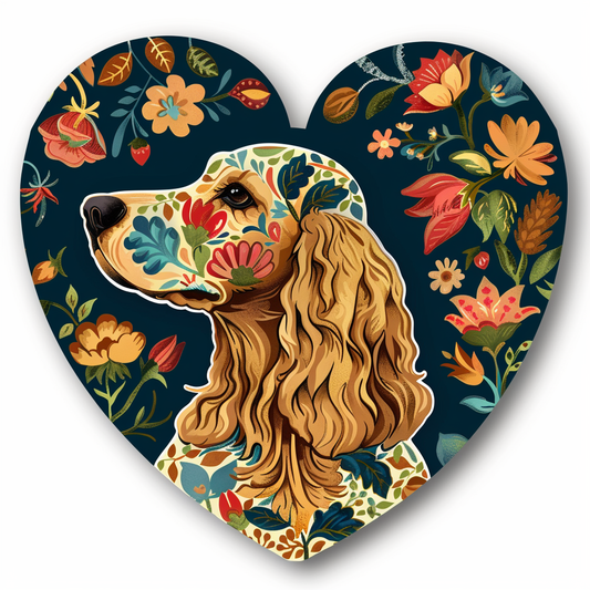 Cocker Spaniel Dog majestic Expressive surreal Vinyl Decal Sticker for Car, Laptop, Tumbler and more # F019724-4" x 4"