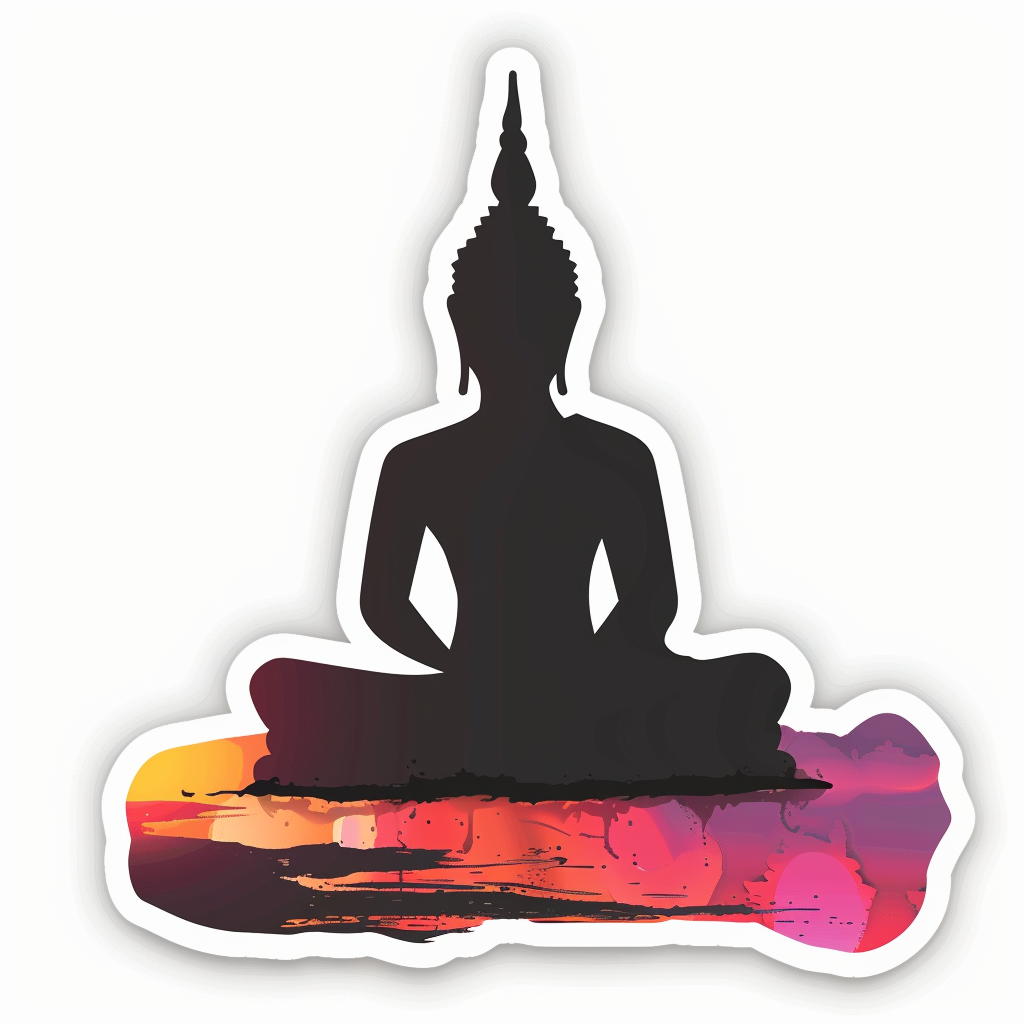 Buddha majestic Expressive surreal Vinyl Decal Sticker for Car, Laptop, Tumbler and more # F016943