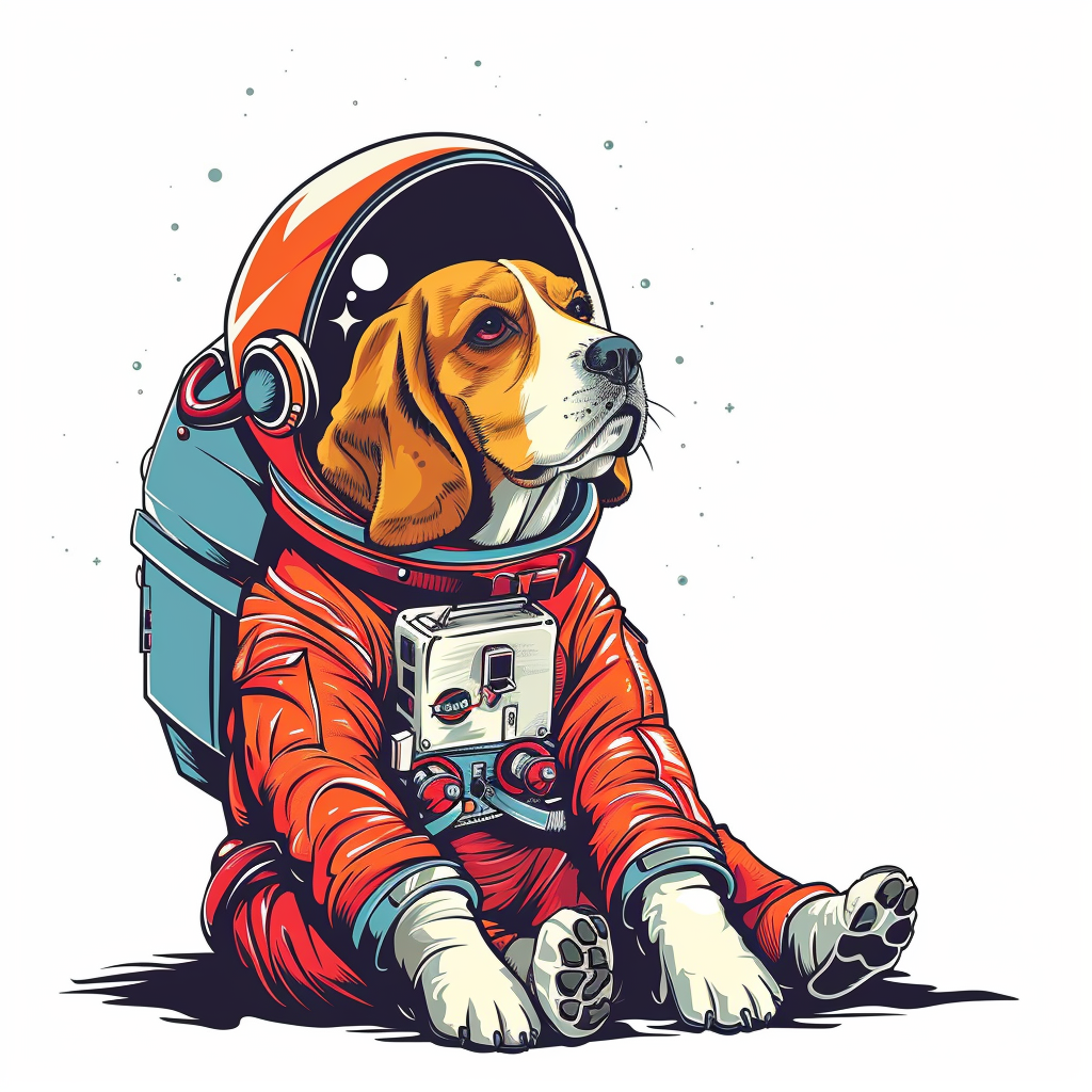 Beagle dog astronaut Vinyl Decal Sticker for Car, Laptop, Tumbler and more # F011951