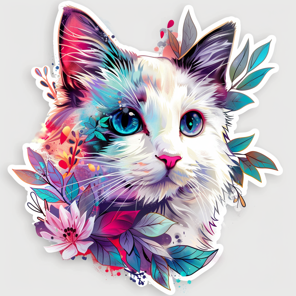 Ragdoll Cat Vinyl Decal Sticker for Car, Laptop, Tumbler and more # F07957