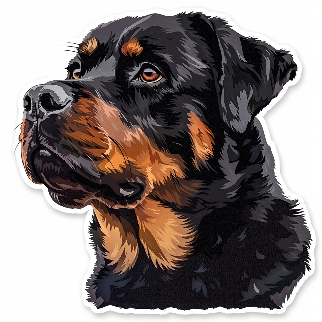 Rottweiler Dog Vinyl Decal Sticker for Car, Laptop, Tumbler and more # F07629