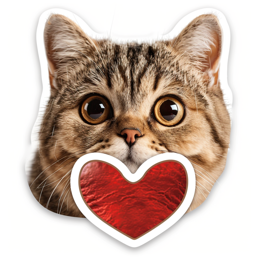 American Shorthair Cat majestic Expressive surreal Vinyl Decal Sticker for Car, Laptop, Tumbler and more # F018833