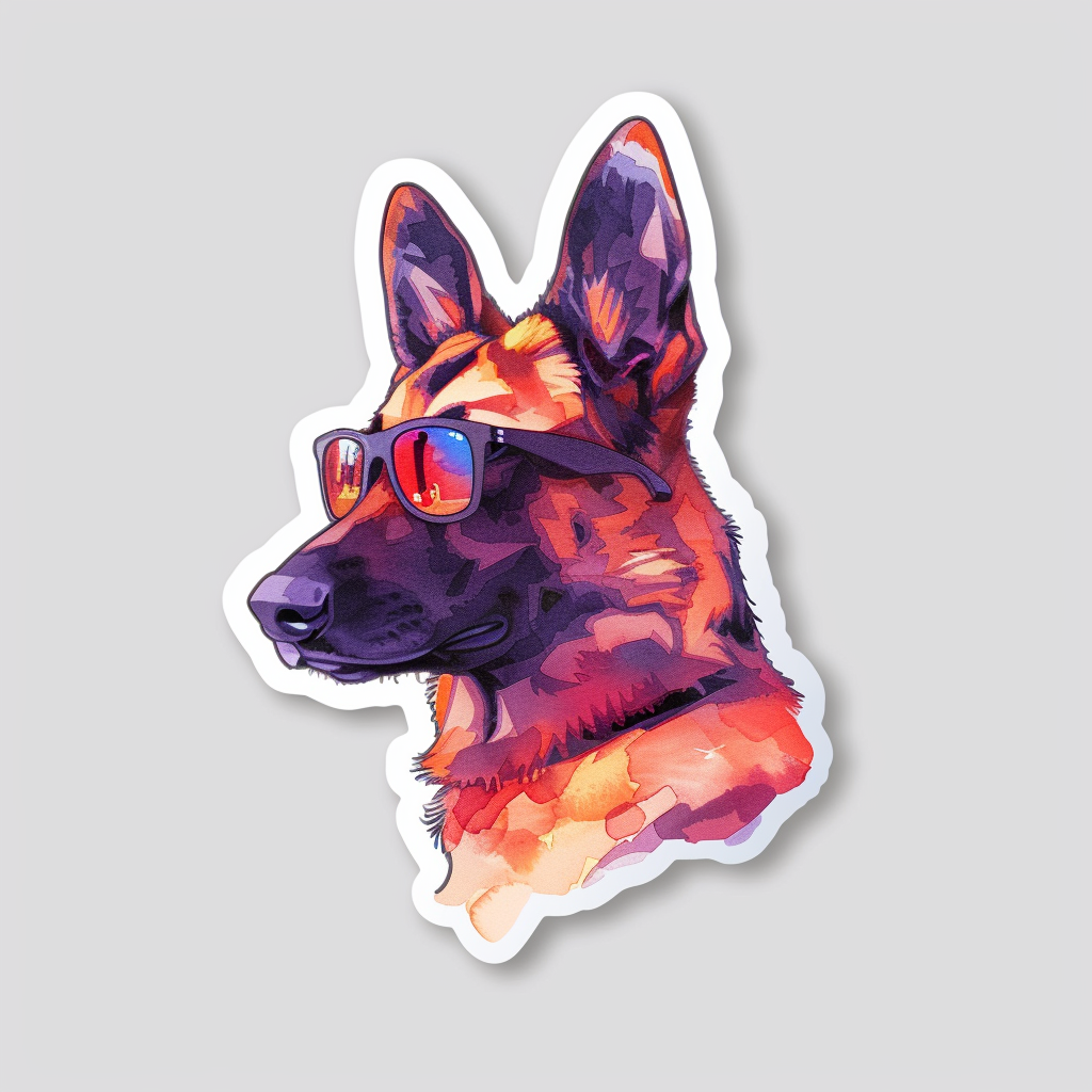 German Shepherd Dog Vinyl Decal Sticker for Car, Laptop, Tumbler and more # F011617