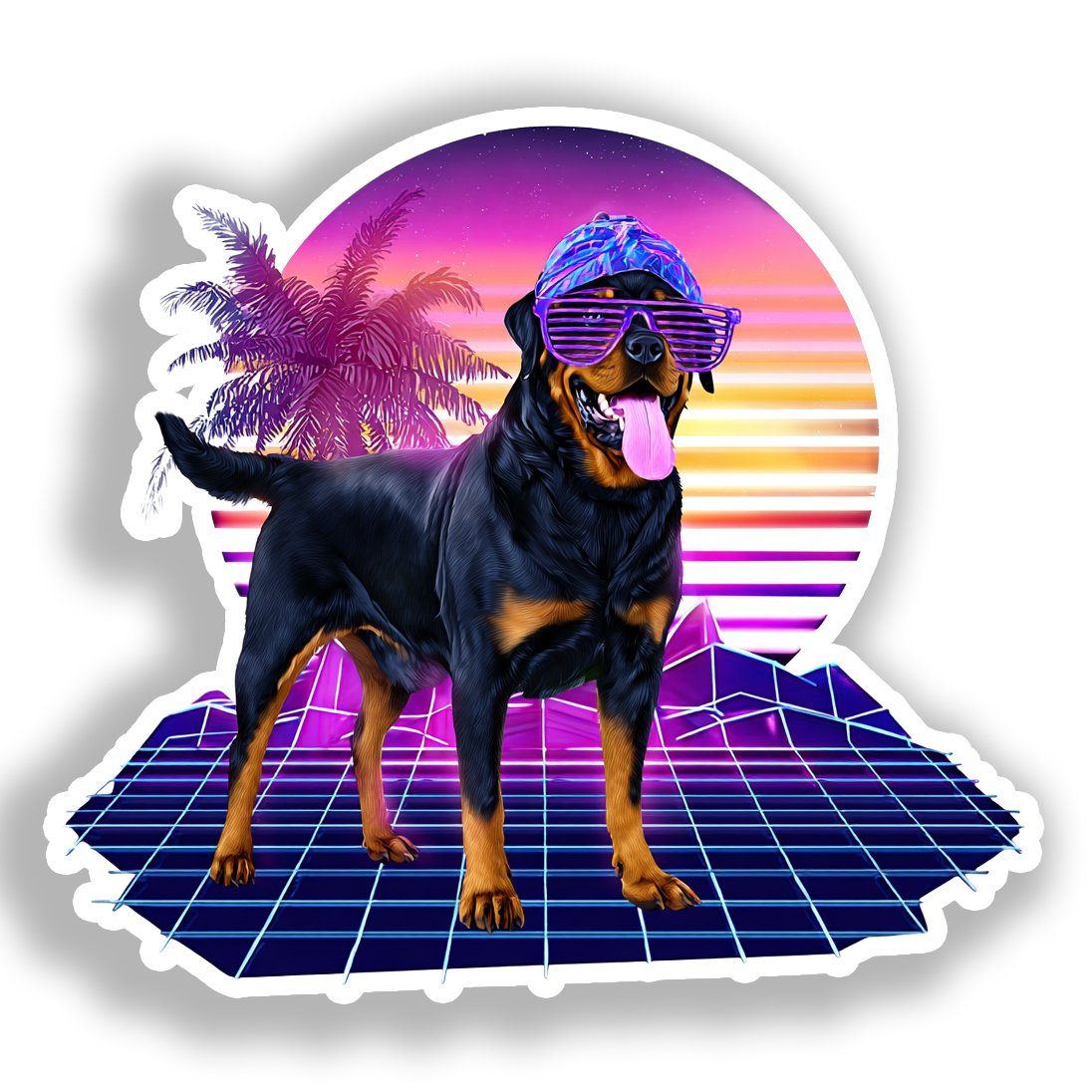 Rottweiler Dog Vinyl Decal Sticker for Car, Laptop, Tumbler and more # A017989-4" x 4"