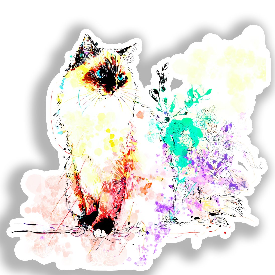 Ragdoll Cat Vinyl Decal Sticker for Car, Laptop, Tumbler and more # A019236-4" x 4"