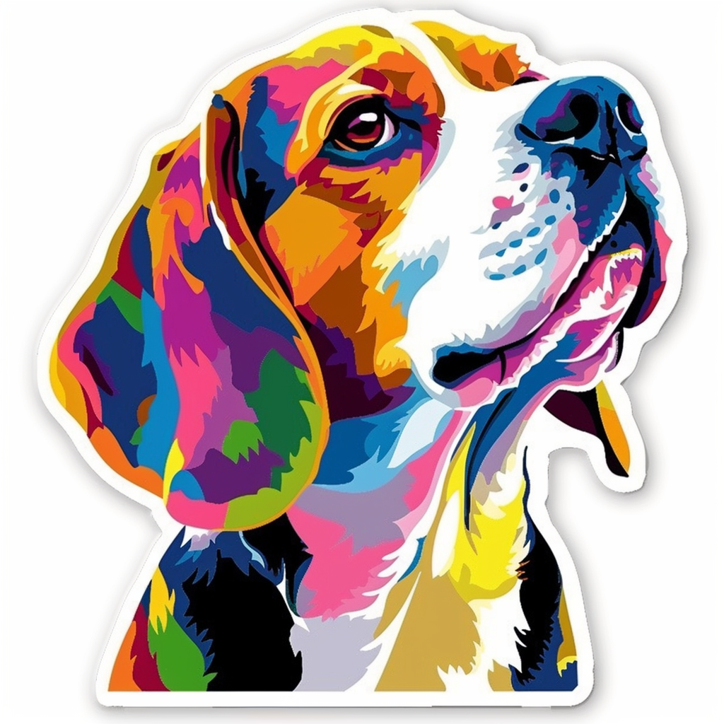 Beagle dog Vinyl Decal Sticker for Car, Laptop, Tumbler and more # F012045