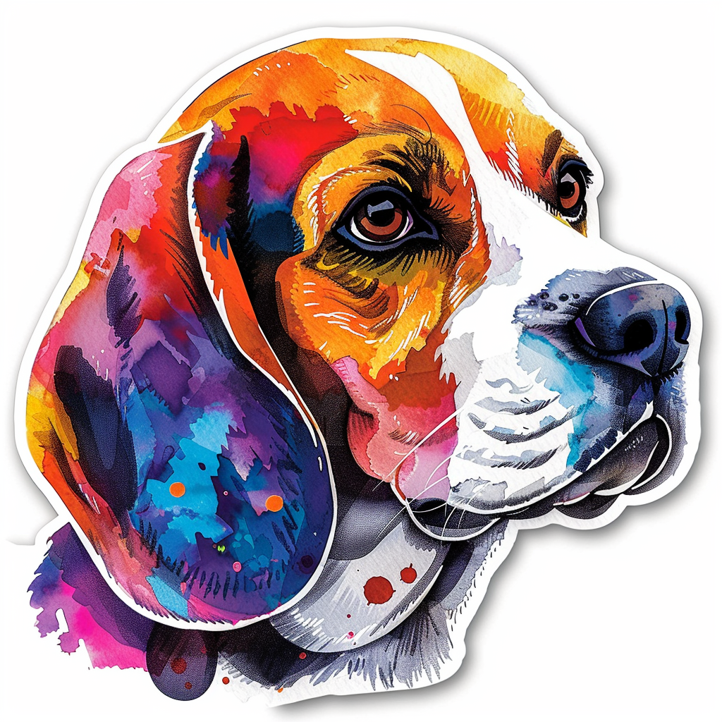 Beagle dog Vinyl Decal Sticker for Car, Laptop, Tumbler and more # F012107