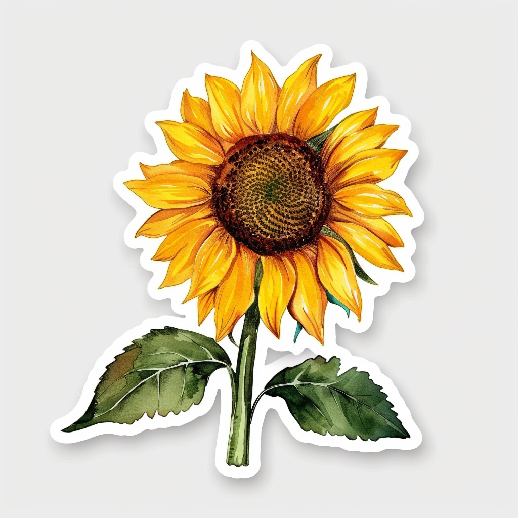 Sunflower  Vinyl Decal Sticker for Car, Laptop, Tumbler and more # F023372
