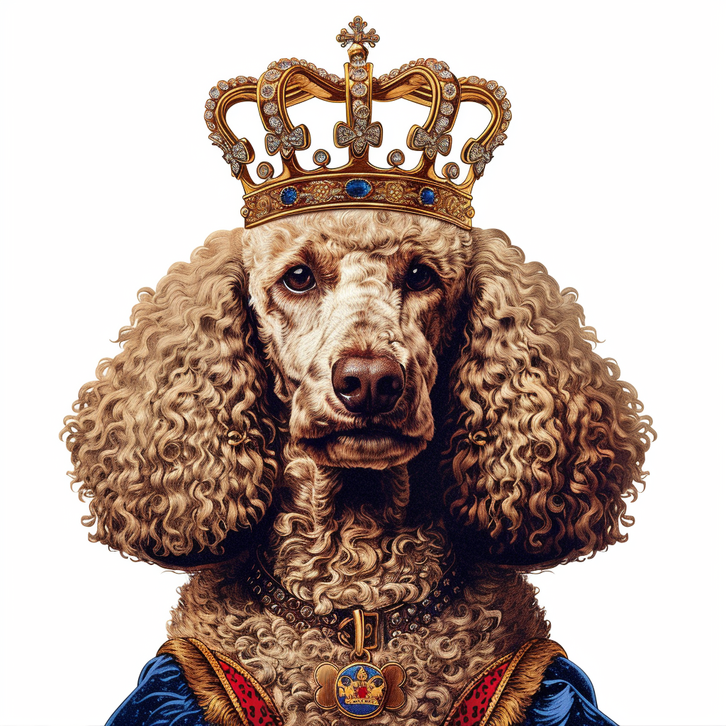 Poodle Dog crowned Vinyl Decal Sticker for Car, Laptop, Tumbler and more # F012571