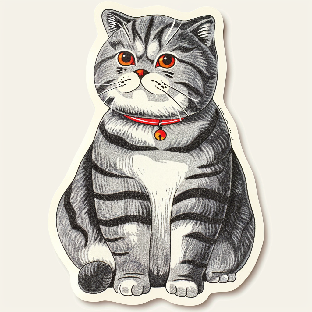 Scottish Fold cat Vinyl Decal Sticker for Car, Laptop, Tumbler and more # F07748