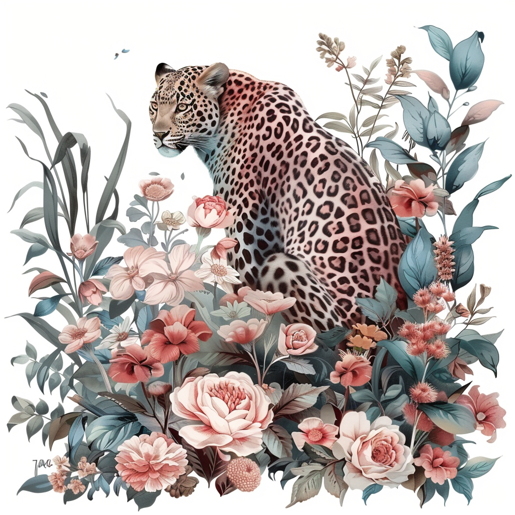 Leopard majestic Expressive surreal Vinyl Decal Sticker for Car, Laptop, Tumbler and more # F022588