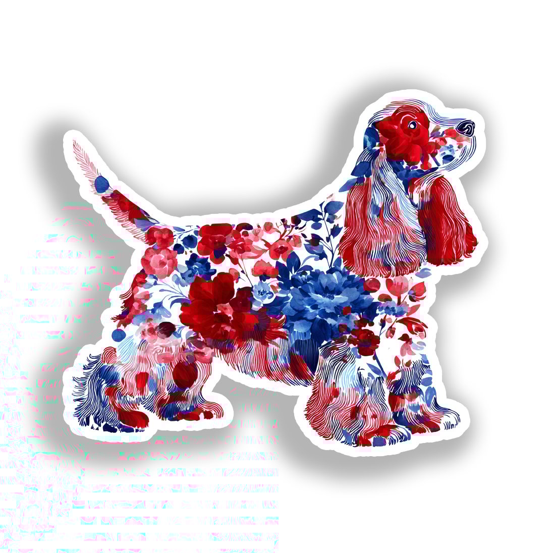 Cocker Spaniel Dog Vinyl Decal Sticker for Car, Laptop, Tumbler and more # A019796-4" x 4"
