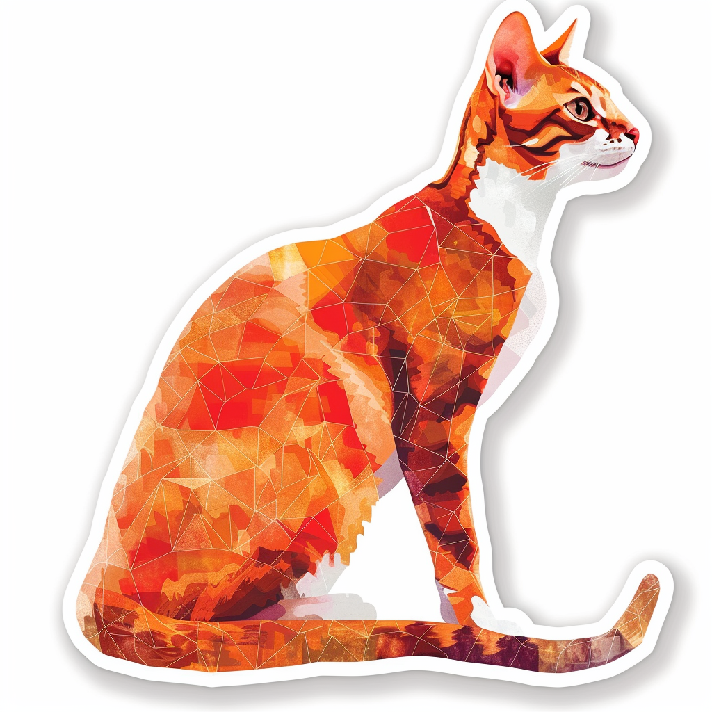 Abyssinian cat Vinyl Decal Sticker for Car, Laptop, Tumbler and more # F07584