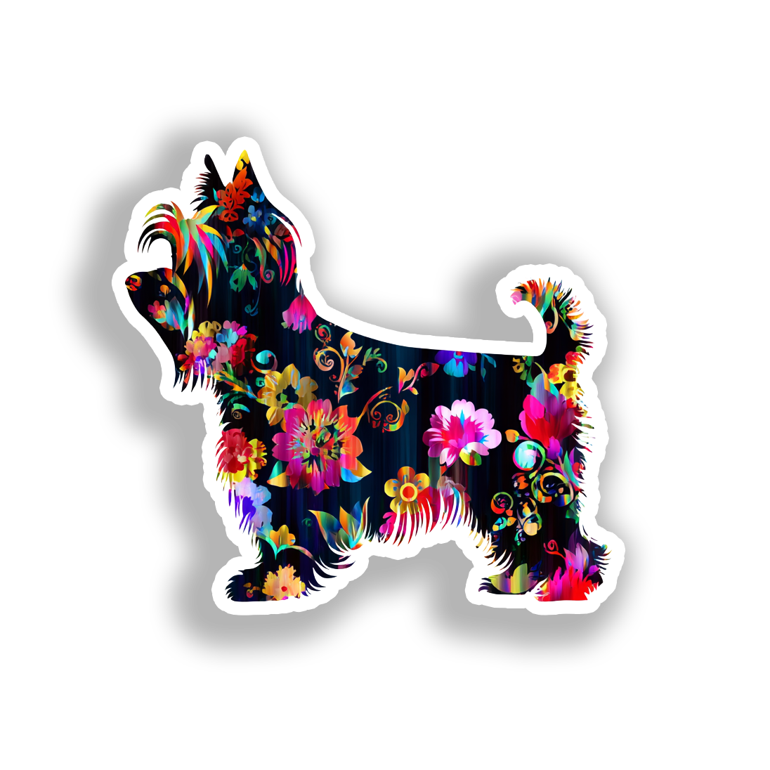 Yorkshire Terrier Dog Vinyl Decal Sticker for Car, Laptop, Tumbler and more # A017104-4" x 4"