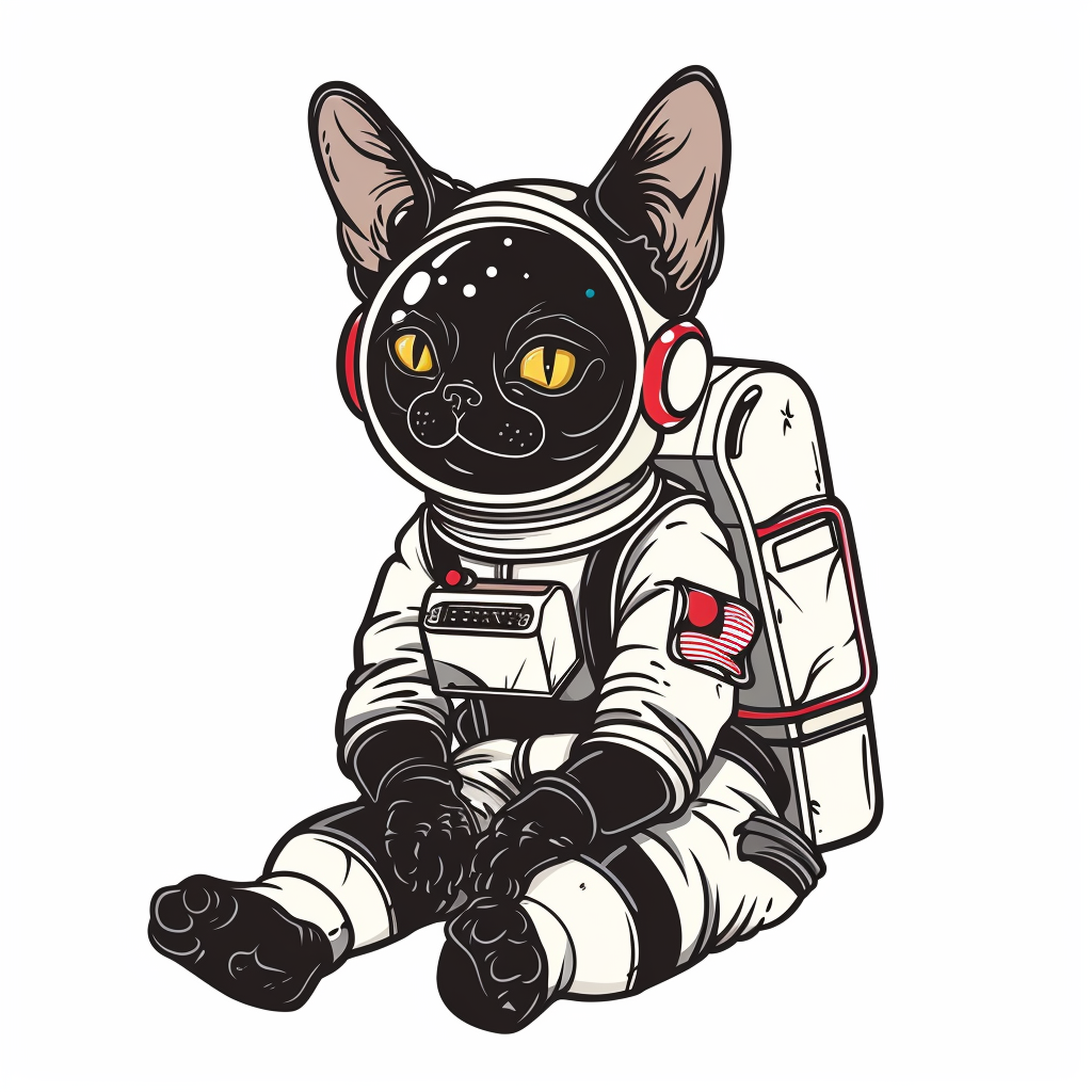 Adorable Cornish Rex Cat Expressive surreal Vinyl Decal Sticker for Car, Laptop, Tumbler and more # F021465-4" x 4"