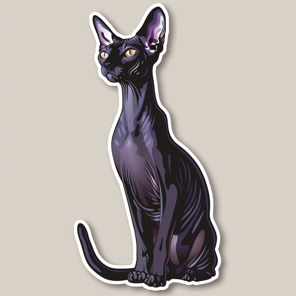 Sphynx Cat Vinyl Decal Sticker for Car, Laptop, Tumbler and more # F010098