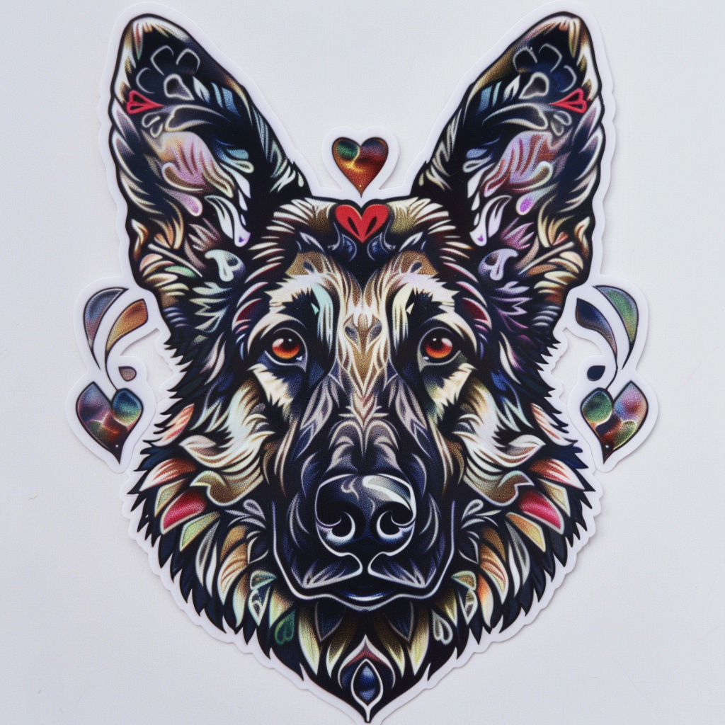 German Shepherd Dog Vinyl Decal Sticker for Car, Laptop, Tumbler and more # F011289