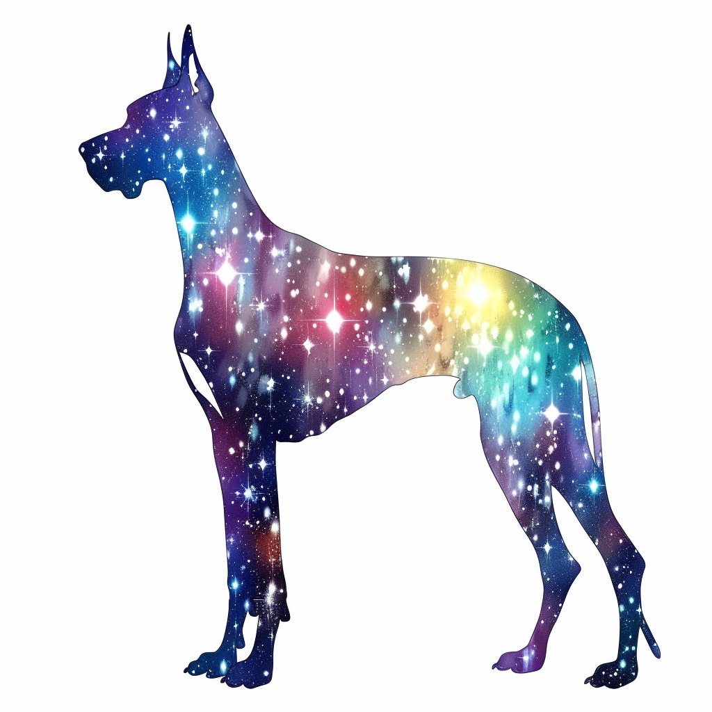 Great Dane Dog Expressive surreal Vinyl Decal Sticker for Car, Laptop, Tumbler and more # F022780