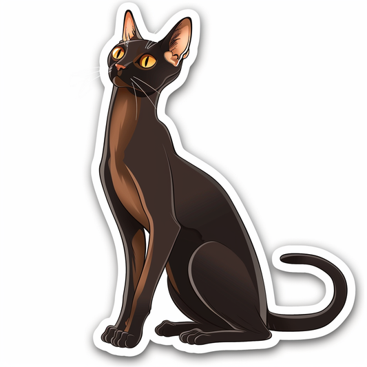 Abyssinian Cat astronaut majestic Expressive surreal Vinyl Decal Sticker for Car, Laptop, Tumbler and more # F021028-4" x 4"