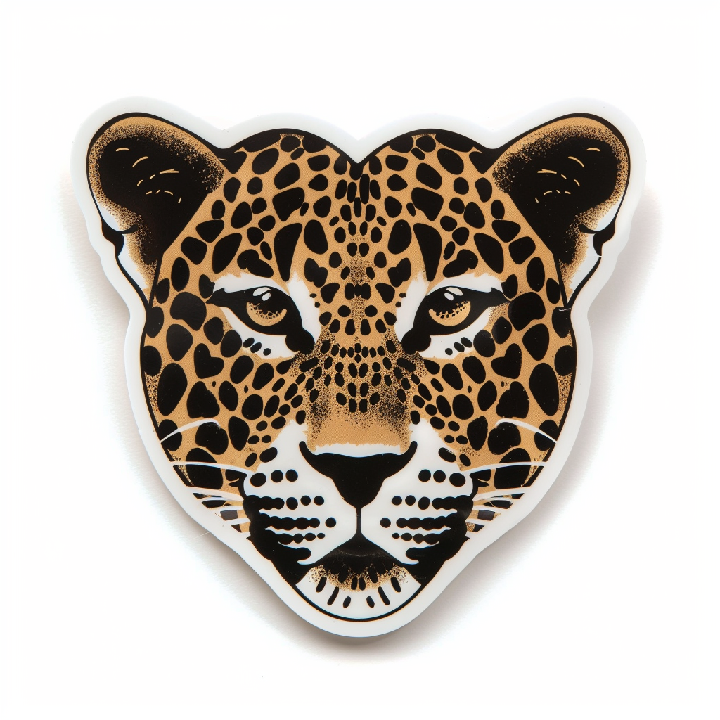 Leopard majestic Expressive surreal Vinyl Decal Sticker for Car, Laptop, Tumbler and more # F022563