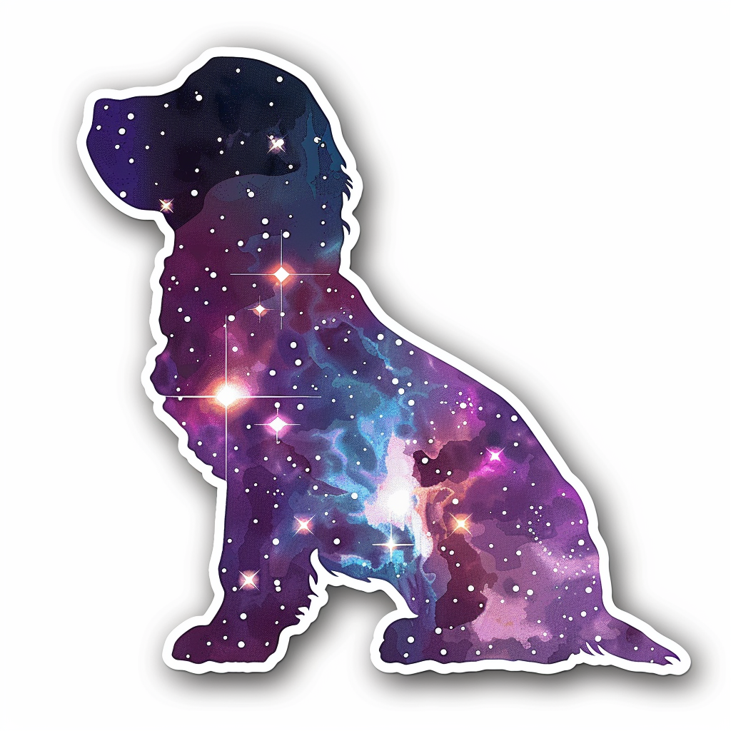 Cocker Spaniel Dog majestic Expressive surreal Vinyl Decal Sticker for Car, Laptop, Tumbler and more # F020349-4" x 4"