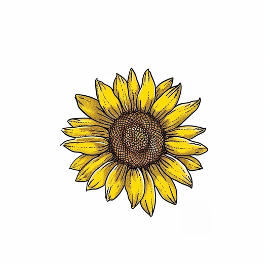 Sunflower flower majestic Expressive surreal Vinyl Decal Sticker for Car, Laptop, Tumbler and more # F023027