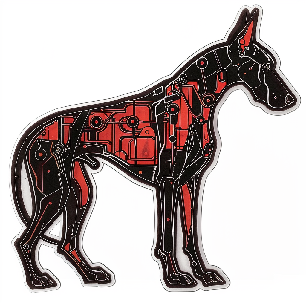 Great Dane Dog Expressive surreal Vinyl Decal Sticker for Car, Laptop, Tumbler and more # F022708
