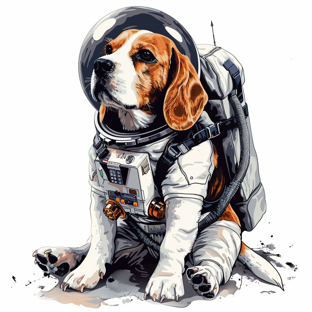 Beagle dog astronaut Vinyl Decal Sticker for Car, Laptop, Tumbler and more # F011931