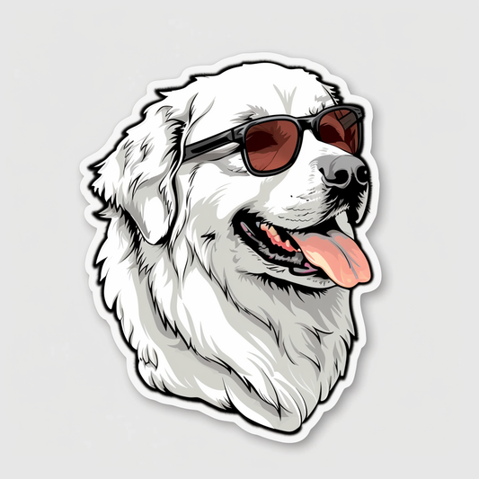 Sticker of Great Pyrenees dog  Vinyl Decal Sticker for Car, Laptop, Tumbler and more # F023636