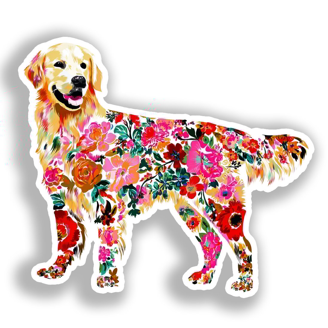 Golden Retriever Dog Vinyl Decal Sticker for Car, Laptop, Tumbler and more # A019550-4" x 4"