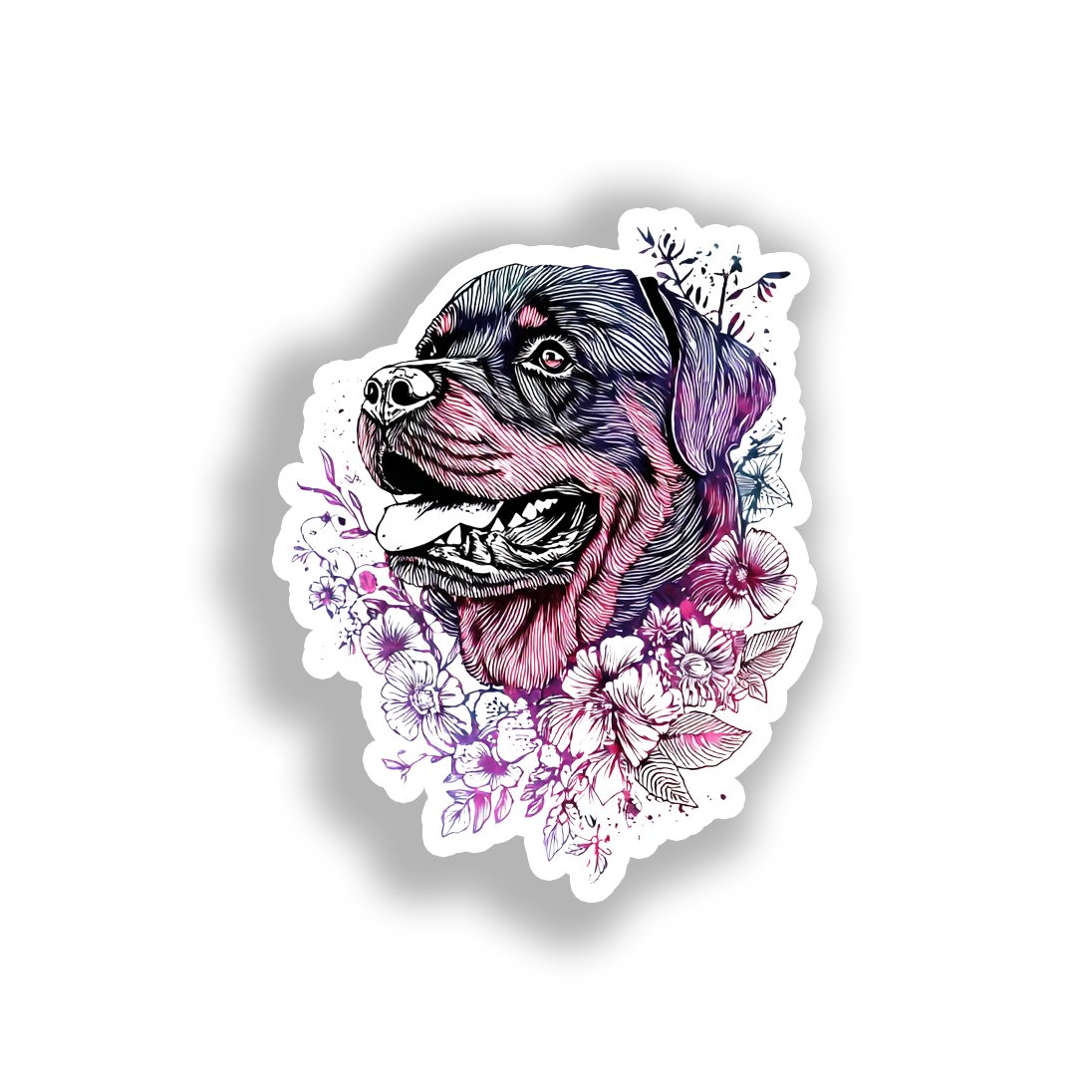 Rottweiler Dog Vinyl Decal Sticker for Car, Laptop, Tumbler and more # A018122-4" x 4"