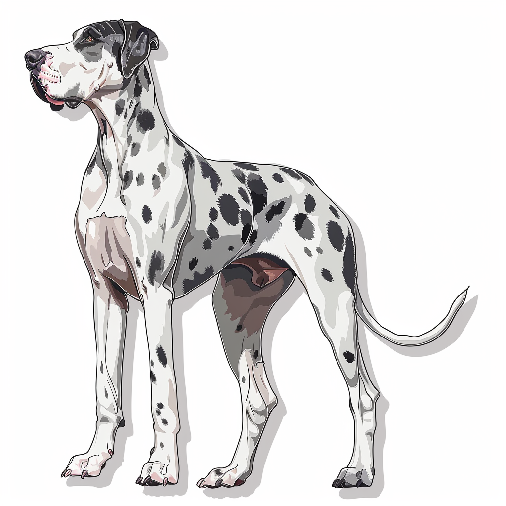 Great Dane Dog Expressive surreal Vinyl Decal Sticker for Car, Laptop, Tumbler and more # F022880