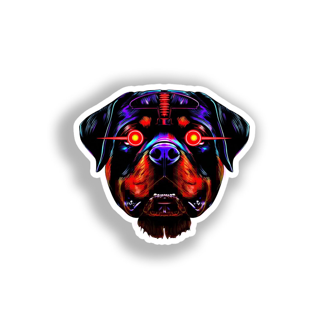 Rottweiler Dog Vinyl Decal Sticker for Car, Laptop, Tumbler and more # A018037-4" x 4"