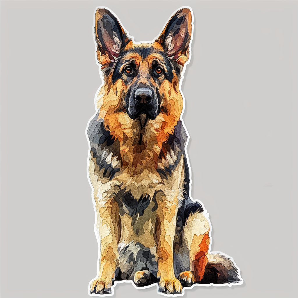 German Shepherd Dog Vinyl Decal Sticker for Car, Laptop, Tumbler and more # F011700