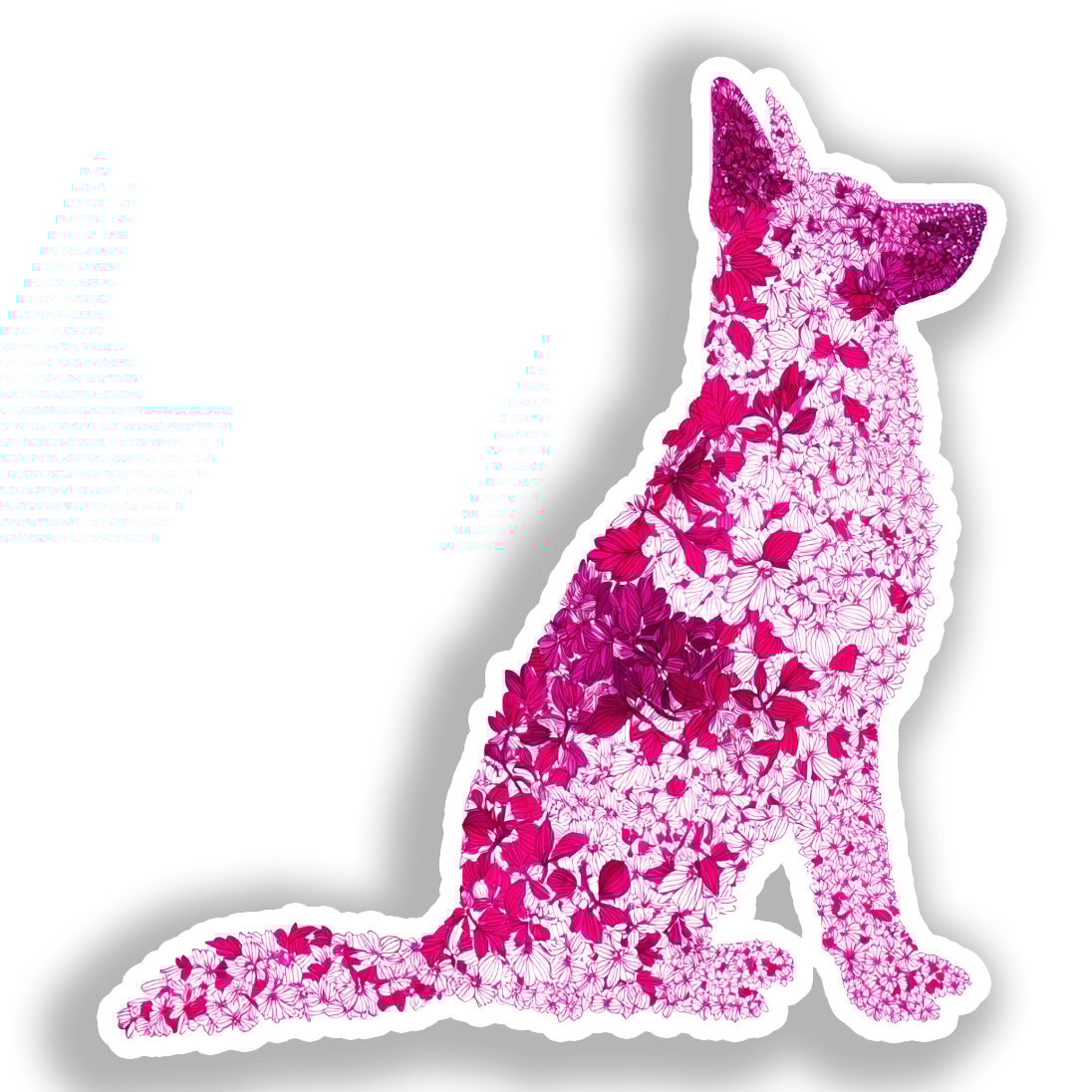 German Shepherd Dog Vinyl Decal Sticker for Car, Laptop, Tumbler and more # A019579-4" x 4"