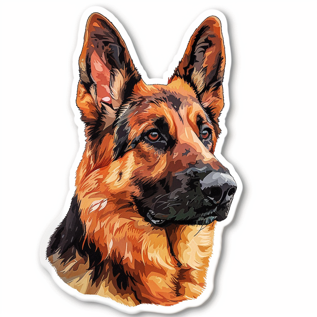 German Shepherd Dog Vinyl Decal Sticker for Car, Laptop, Tumbler and more # F07454