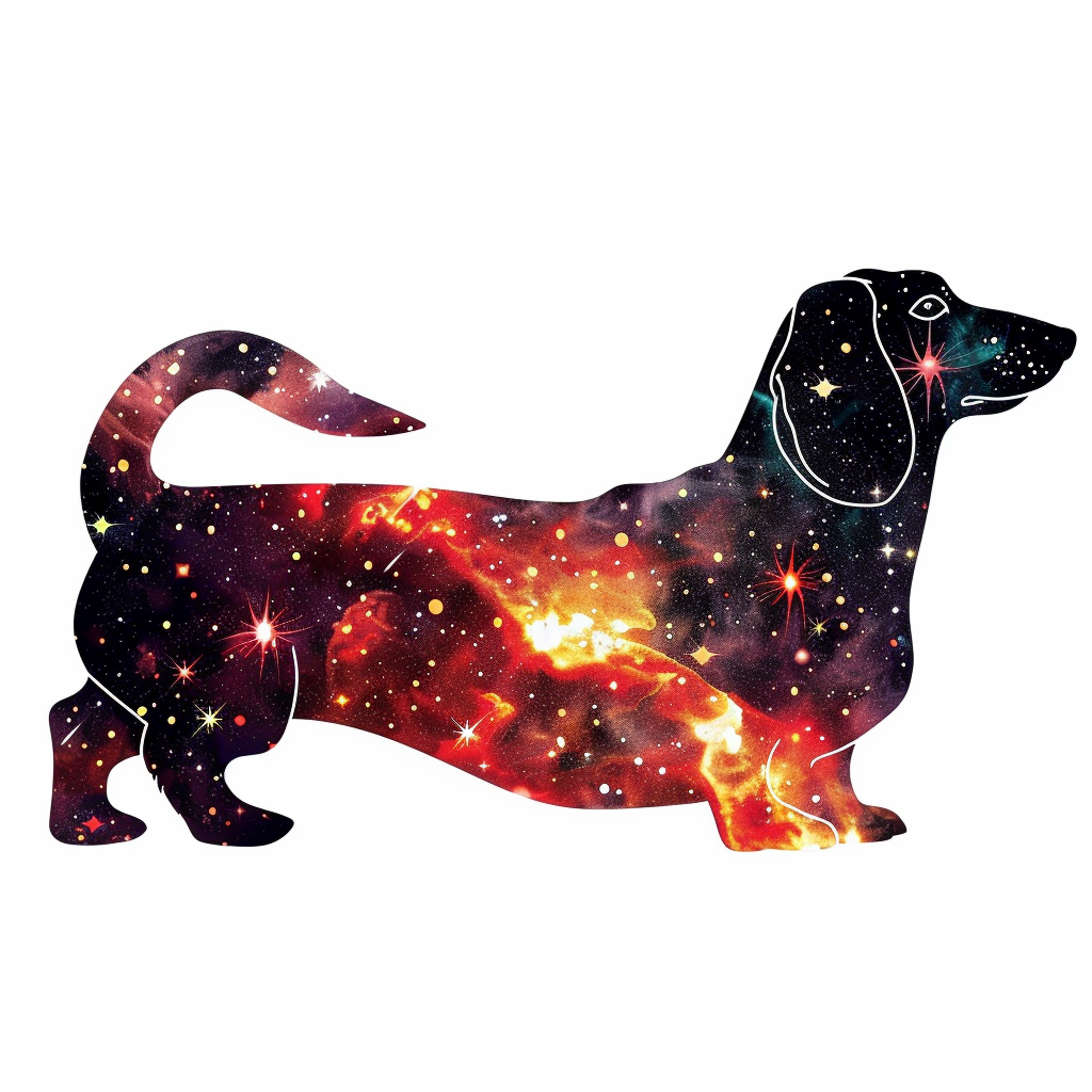 Dachshund Dog galaxy Vinyl Decal Sticker for Car, Laptop, Tumbler and more # F012973