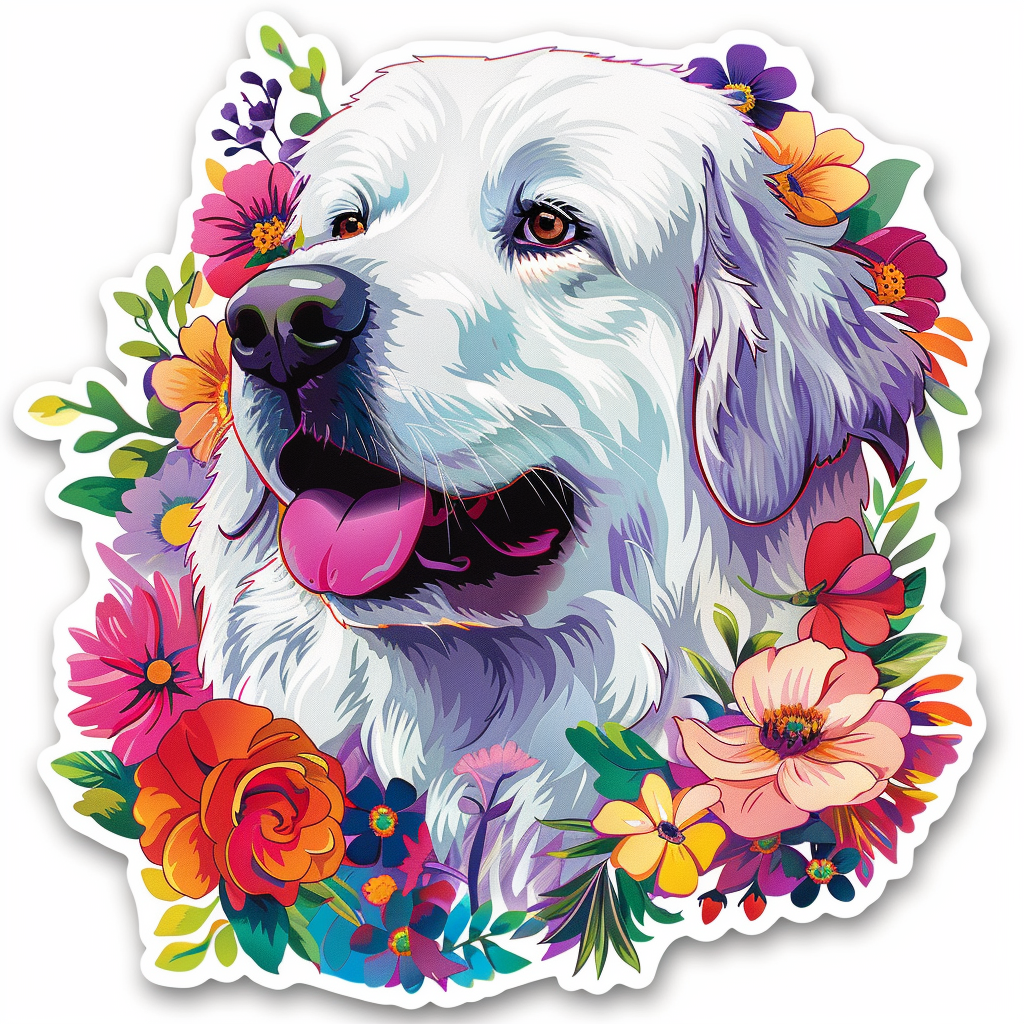 Great Pyrenees dog  Vinyl Decal Sticker for Car, Laptop, Tumbler and more # F023695