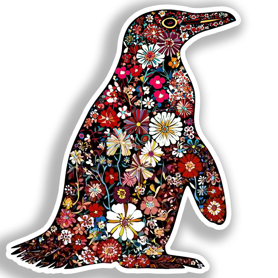 Penguin Vinyl Decal Sticker for Car, Laptop, Tumbler and more # A019061-4" x 4"