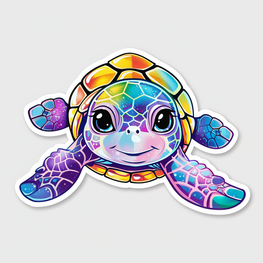 turtle majestic Expressive surreal Vinyl Decal Sticker for Car, Laptop, Tumbler and more # F022102-4" x 4"