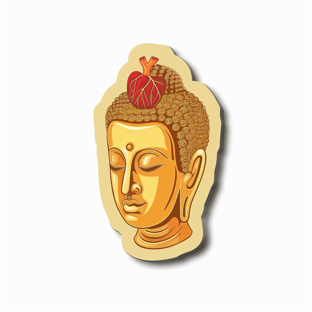 Buddha majestic Expressive surreal Vinyl Decal Sticker for Car, Laptop, Tumbler and more # F017096