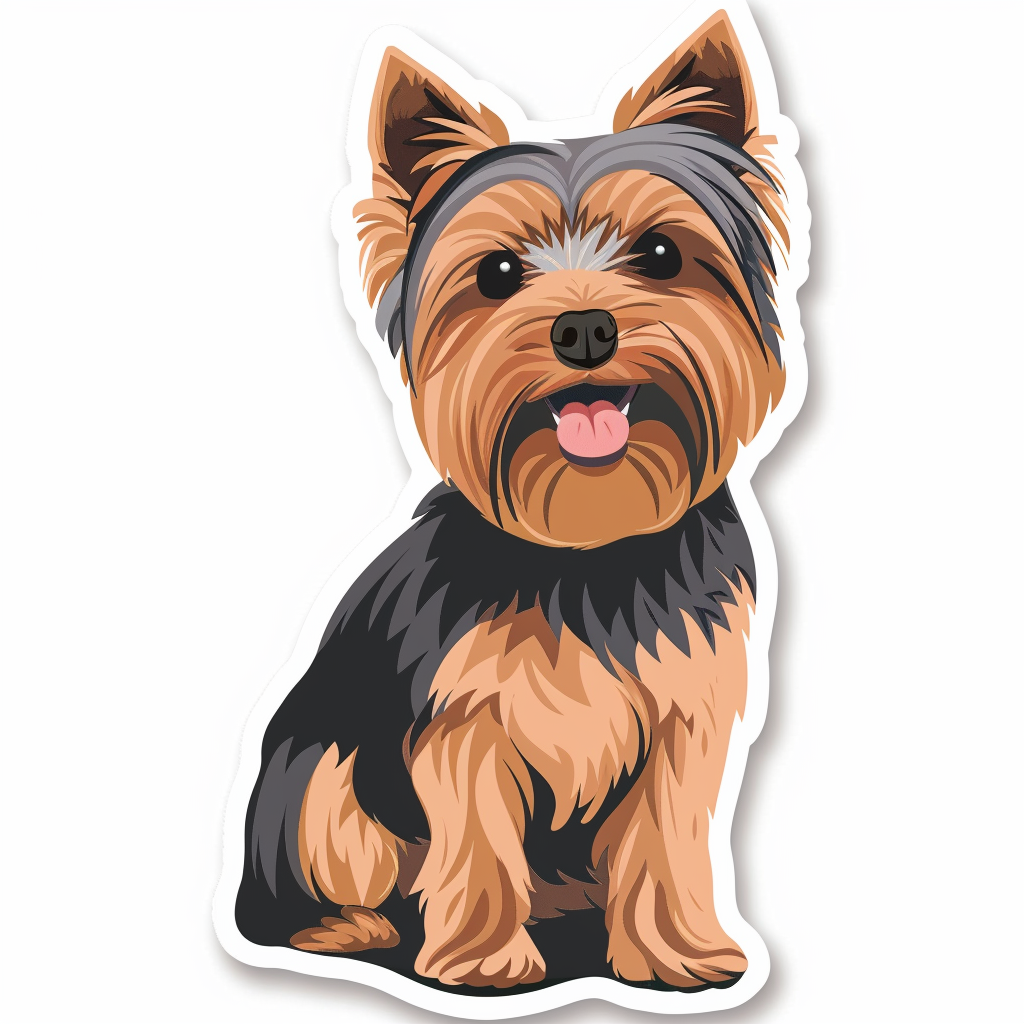 Yorkshire Terrier Dog Vinyl Decal Sticker for Car, Laptop, Tumbler and more # F07221