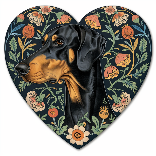 Doberman Pinscher Dog majestic Expressive surreal Vinyl Decal Sticker for Car, Laptop, Tumbler and more # F019567-4" x 4"