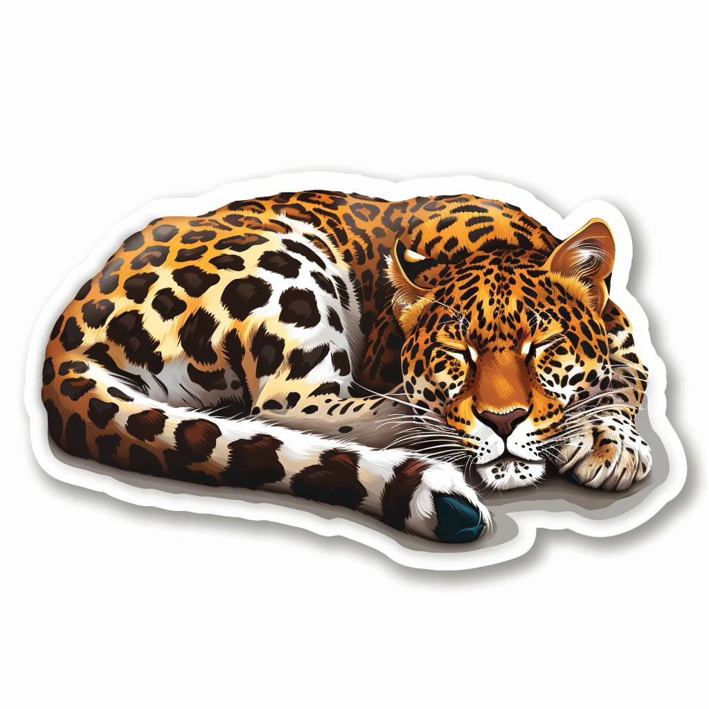 Leopard majestic Expressive surreal Vinyl Decal Sticker for Car, Laptop, Tumbler and more # F022447