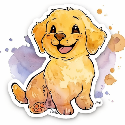 Adorable Cocker Spaniel Dog Expressive surreal Vinyl Decal Sticker for Car, Laptop, Tumbler and more # F020021-4" x 4"