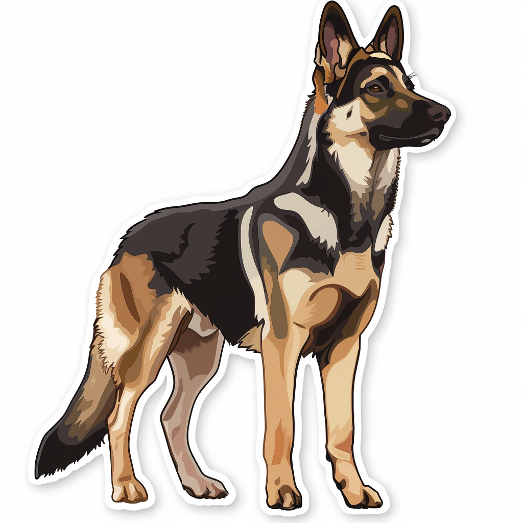 German Shepherd Dog Vinyl Decal Sticker for Car, Laptop, Tumbler and more # F07526