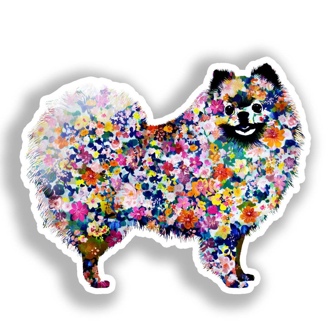 Pomeranian Dog Vinyl Decal Sticker for Car, Laptop, Tumbler and more # A017251-4" x 4"