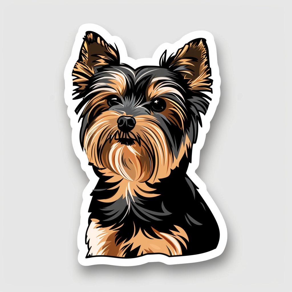 Yorkshire Terrier Dog Vinyl Decal Sticker for Car, Laptop, Tumbler and more # F07312